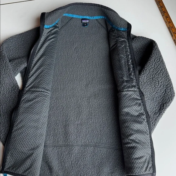 Patagonia kids Retro X Sherpa Fleece Jacket with Bright Blue Accents size XL - Picture 4 of 9